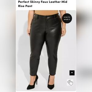 Black Faux Leather Pants